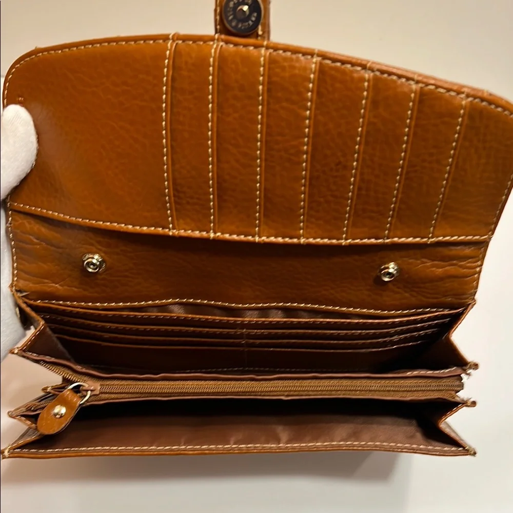 Etienne Aigner Brown Clutch Wallet